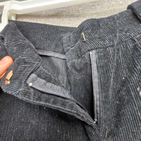 New York & Company Black Corduroy Culottes Wide Leg Cropped Pants Size 6 - Picture 5 of 7